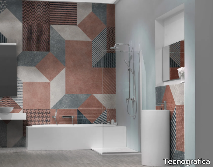 ARETHA - Geometric nonwoven wallpaper _ Tecnografica