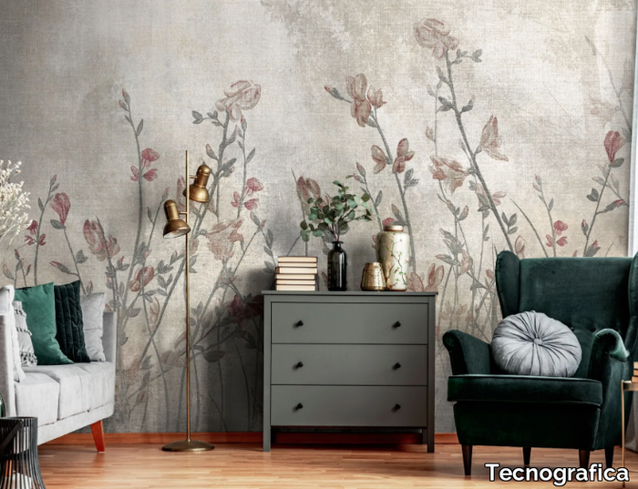 AUSTEN - Wallpaper with floral pattern _ Tecnografica