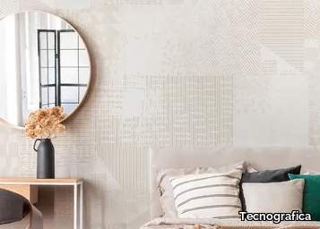 DIGITAL WOOL - Motif nonwoven wallpaper _ Tecnografica