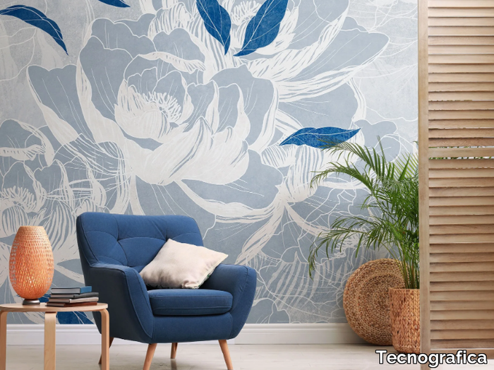 HAIKU - Nonwoven wallpaper with floral pattern _ Tecnografica