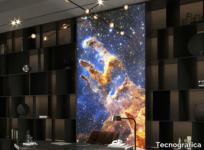 PILLARS OF CREATION - Glass Decorative panel with light _ Tecnografica