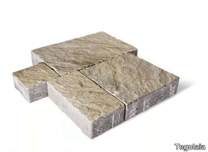 FENICE® BURATTATO - Concrete paving block _ Tegolaia