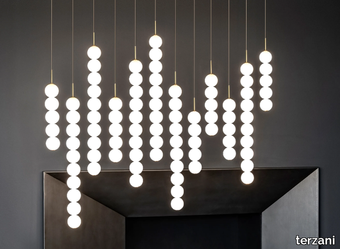 ABACUS - LED opal glass pendant lamp _ TERZANI