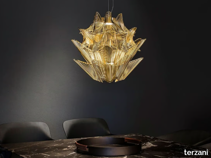 MOIRÈ - LED metal pendant lamp _ TERZANI