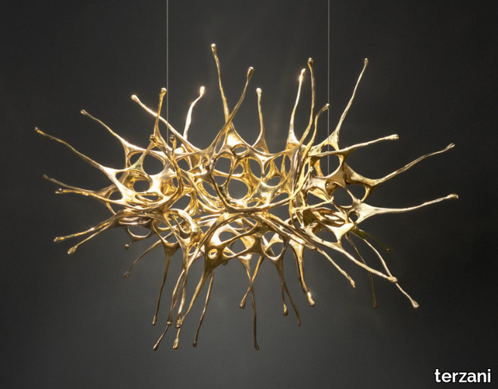 DRAGON - Illuminated brass suspension _ TERZANI