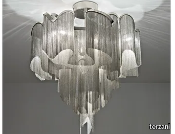 STREAM - Halogen metal ceiling lamp _ TERZANI