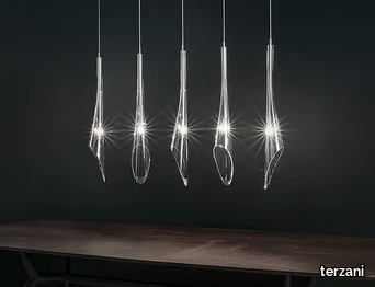 CALLE - Halogen crystal pendant lamp _ TERZANI