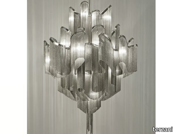 STREAM - Halogen metal pendant lamp _ TERZANI