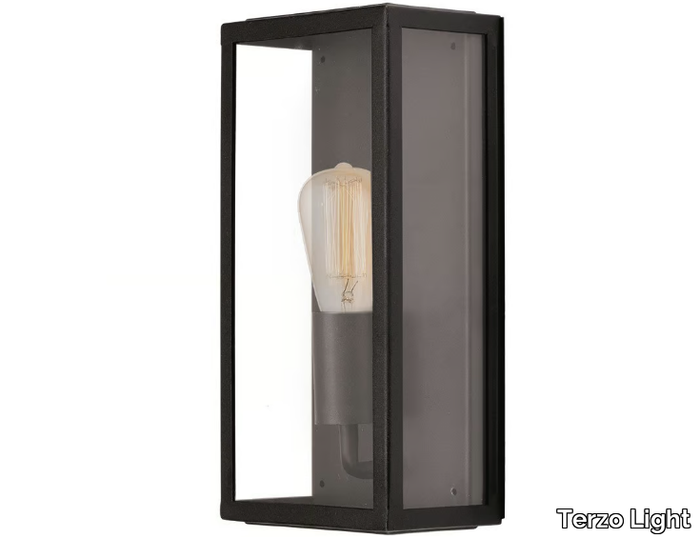 COUNTRY 2 - Glass and Stainless Steel Outdoor wall Lamp _ Terzo Light