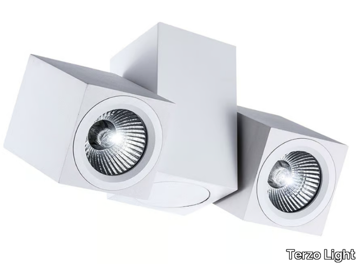 SQUARE 2 - LED adjustable aluminium ceiling lamp _ Terzo Light