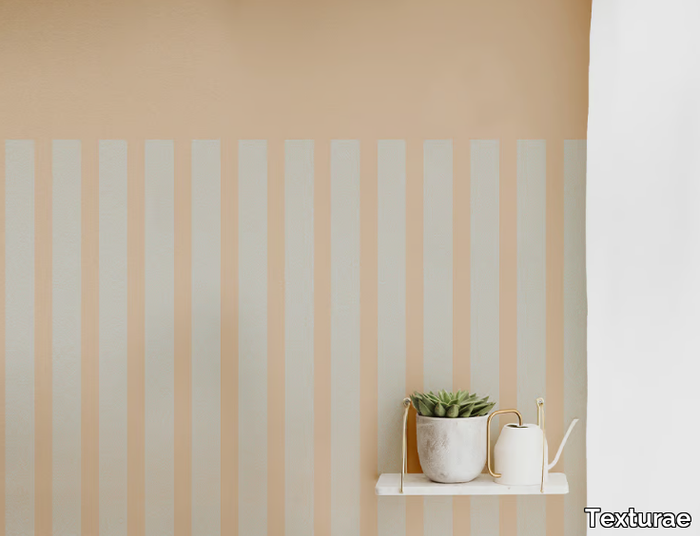 BRUSH STRIPE - Striped washable wallpaper _ Texturae