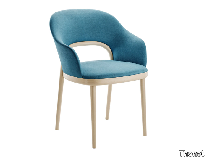 520 PF - Fabric chair with armrests open back _ Thonet