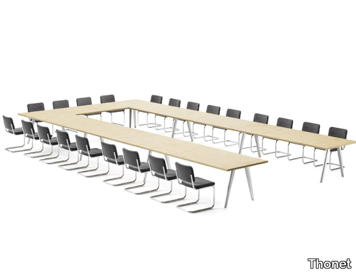 1500 - Modular wooden meeting table _ Thonet