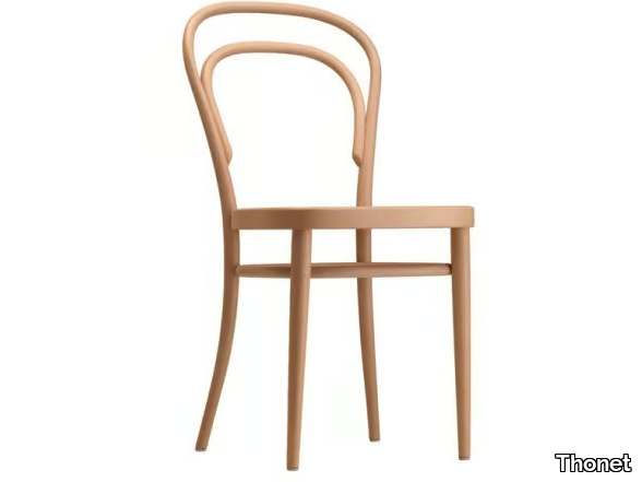 214 M - Wooden chair with moulded plywood seat _ Thonet