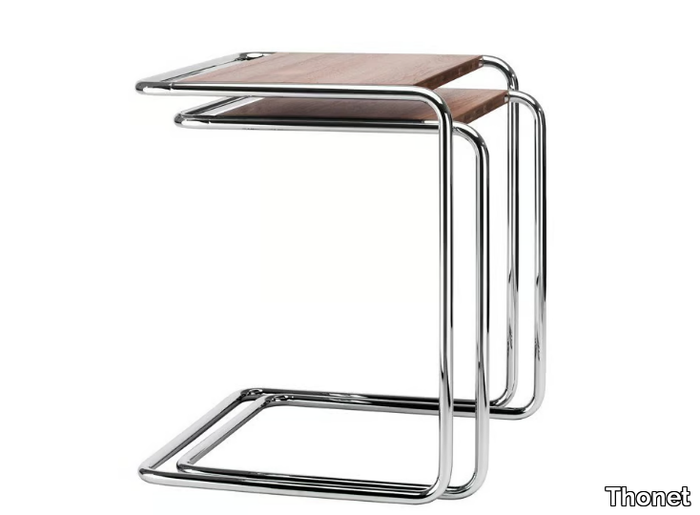 B 97 Pure Materials - Steel and wood side table _ Thonet