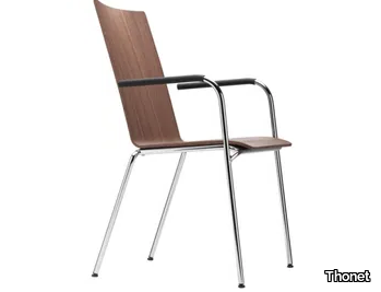 S 164 F - Stackable chair with armrests _ Thonet