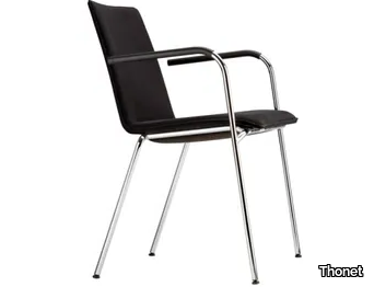 S 162 PVF - Stackable upholstered chair with armrests _ Thonet