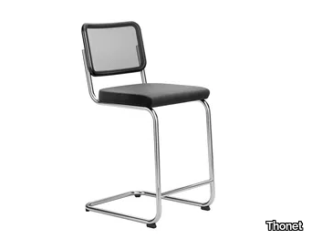 S 32 SPVNHT - Cantilever upholstered mesh stool _ Thonet