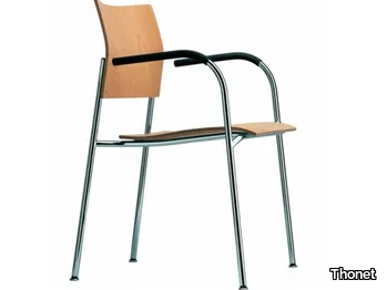 S 361 F - Stackable chair with armrests _ Thonet