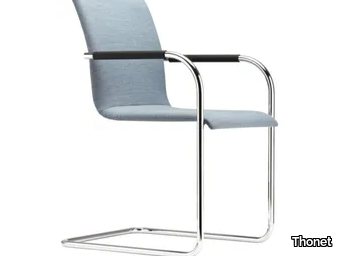 S 55 PF - Cantilever upholstered chair with armrests _ Thonet