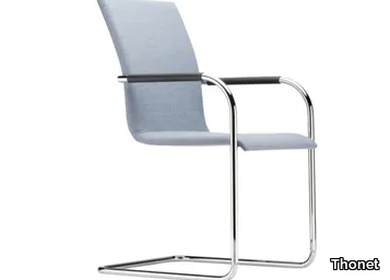 S 56 PF - Cantilever upholstered chair with armrests _ Thonet