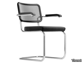 S 64 SPVN - Cantilever upholstered mesh chair _ Thonet