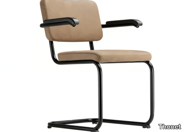 S 64 PV - Cantilever upholstered chair with armrests _ Thonet