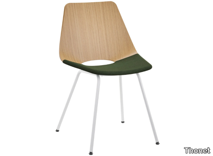 S 661 SPV - Multi-layer wood chair with integrated cushion _ Thonet