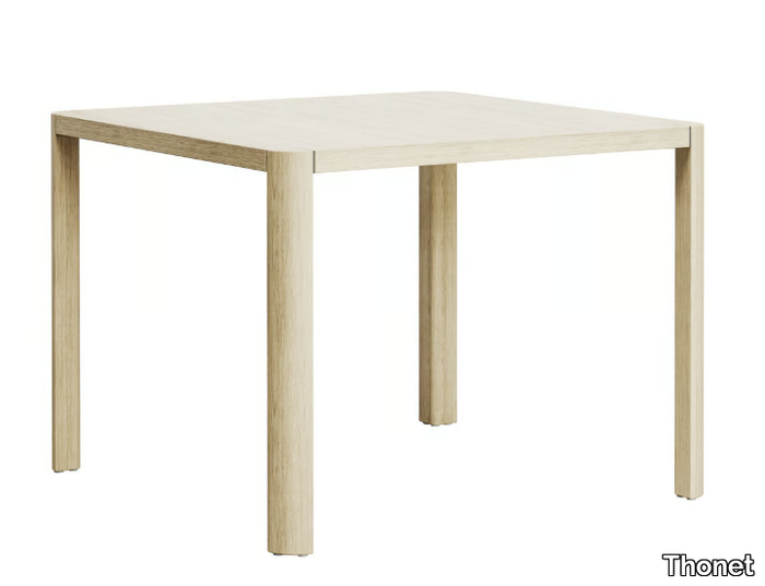 1140 - Square solid wood dining table _ Thonet