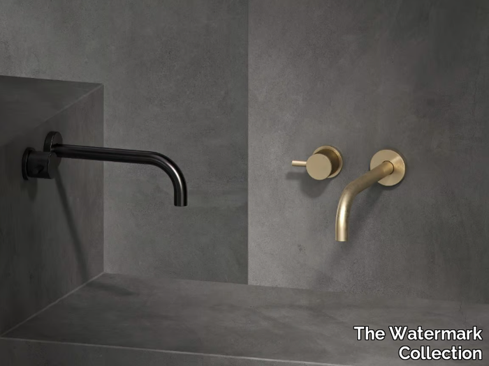 TITANIUM - 2 hole wall-mounted single handle washbasin tap _ The Watermark Collection