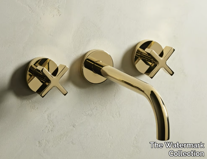 LONDON - 3 hole wall-mounted washbasin tap _ The Watermark Collection