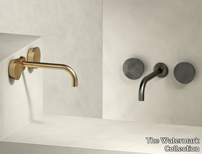 ZEN - 3 hole wall-mounted metal washbasin tap _ The Watermark Collection