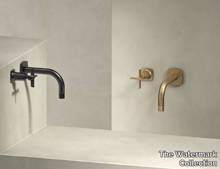 HIGHLINE - 2 hole wall-mounted single handle washbasin tap _ The Watermark Collection