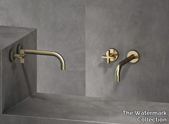 LONDON - 2 hole wall-mounted single handle washbasin tap _ The Watermark Collection