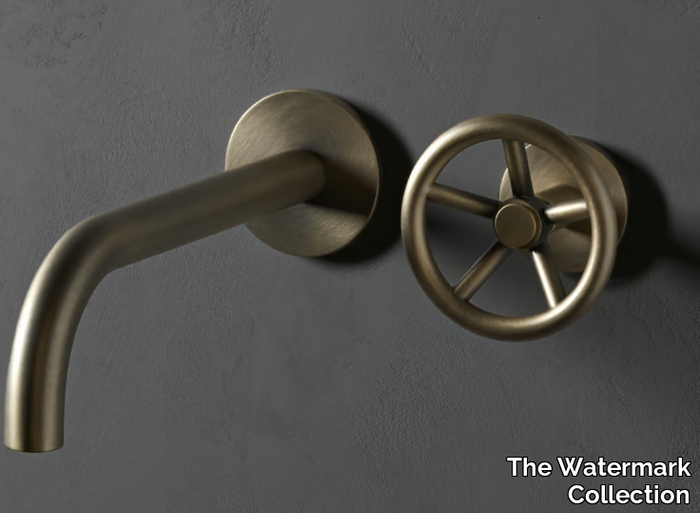 BROOKLYN - 2 hole wall-mounted washbasin tap _ The Watermark Collection