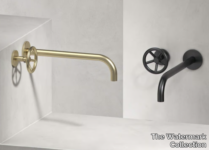 BROOKLYN - 2 hole wall-mounted washbasin tap _ The Watermark Collection