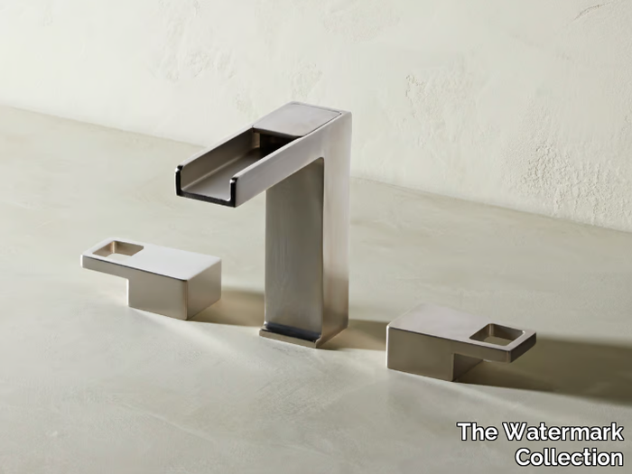 EDGE - 3 hole countertop washbasin tap _ The Watermark Collection