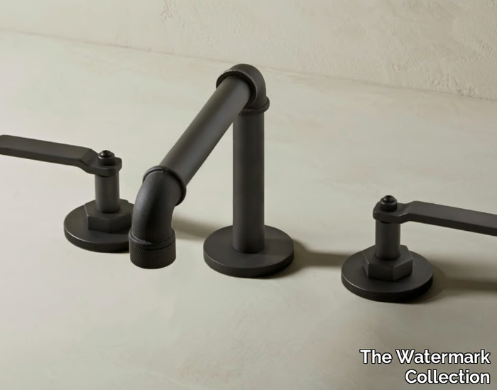 ELAN VITAL - 3 hole brass washbasin tap _ The Watermark Collection