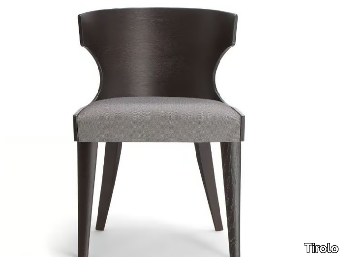 XIE - Solid wood chair with integrated cushion _ Tirolo