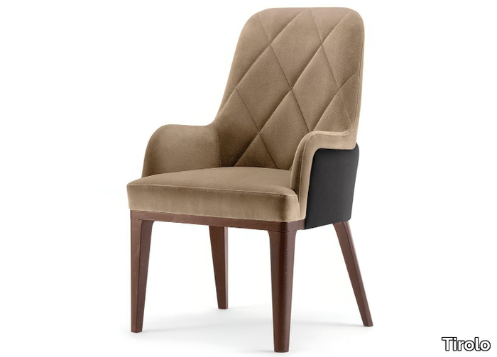 GILL - Tufted fabric armchair with armrests high-back _ Tirolo