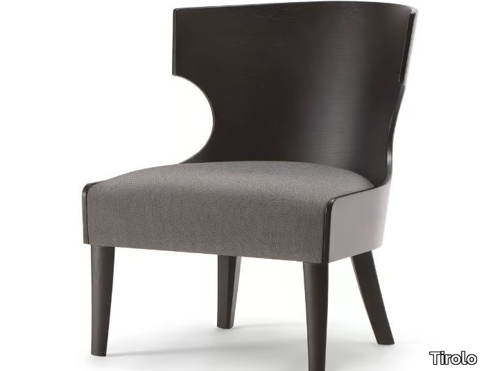 XIE - Upholstered solid wood easy chair _ Tirolo