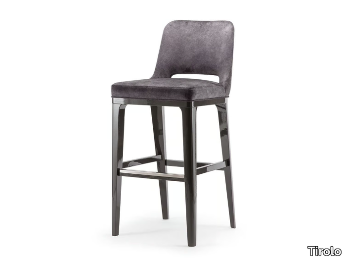 ASPEN - Upholstered stool with back _ Tirolo