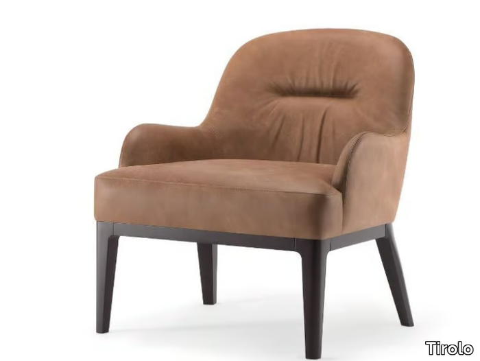 LOTUS - Upholstered armchair with armrests _ Tirolo