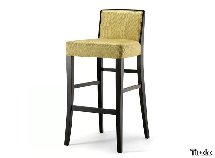 CANNES - Upholstered stool with back _ Tirolo