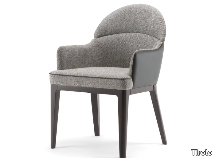 ASTON - Upholstered fabric chair with armrests _ Tirolo