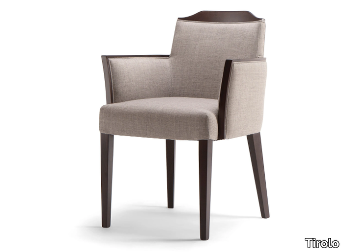 BOSTON - Upholstered fabric chair with armrests _ Tirolo