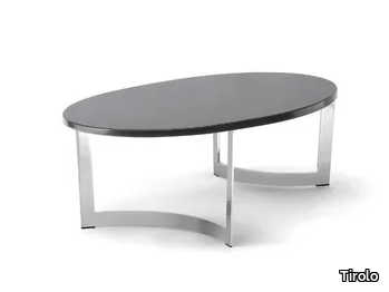 HUGO - Oval metal coffee table _ Tirolo