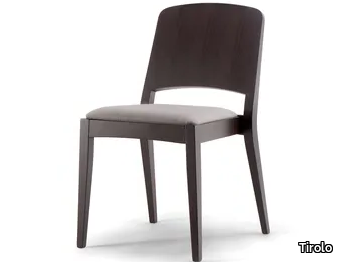 KYOTO - Solid wood chair with integrated cushion _ Tirolo