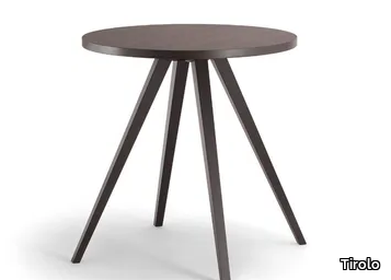 MILANO - Round solid wood table _ Tirolo