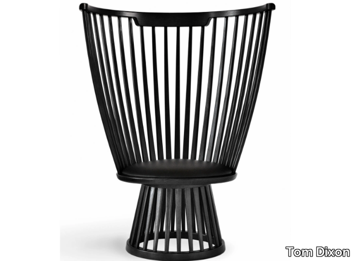 FAN - Wooden easy chair with high-back _ Tom Dixon